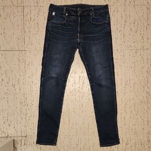 G-Star Raw Dark Blue D Staq Stretch 5 Pocket Slim Tapered Fit Jeans
